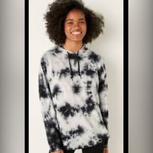 Victorias Secret PINK Varsity pullover black Tie Dye size XS